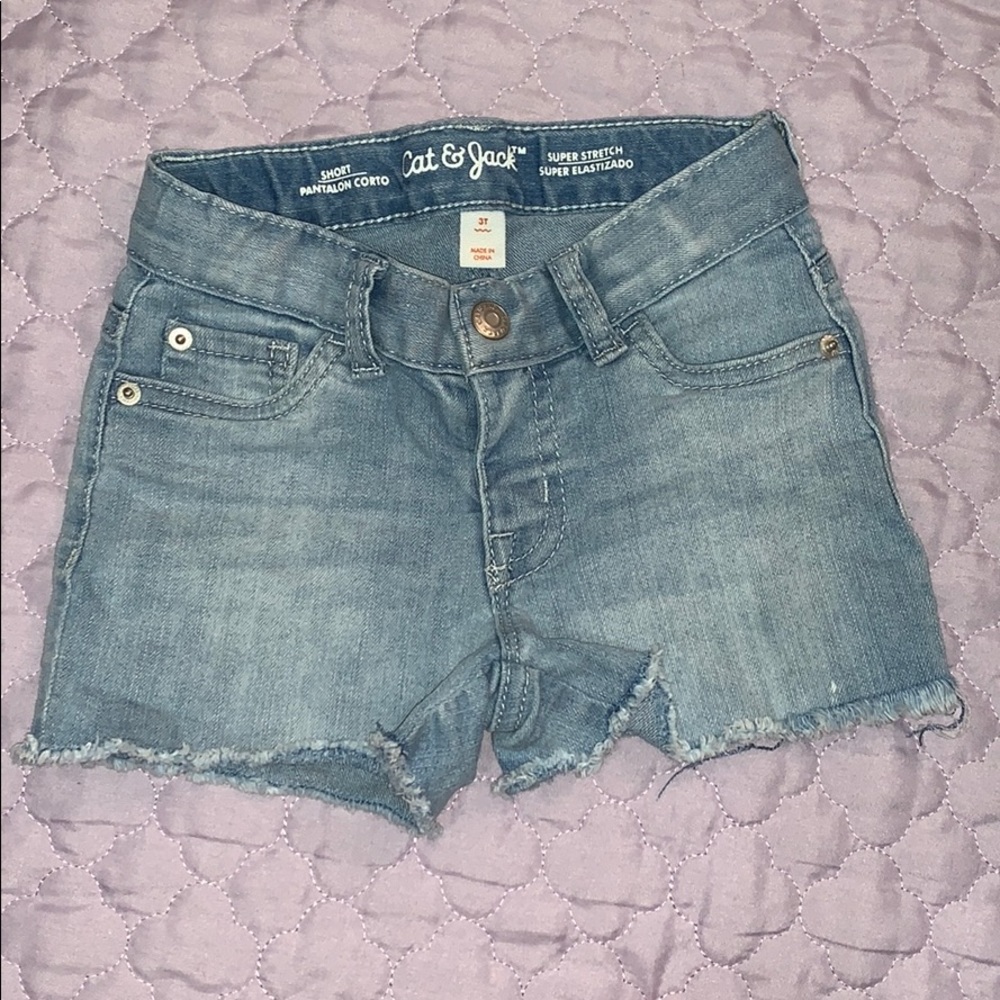 Cat & Jack Fringe Hem Jean Short